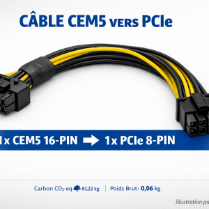 1x CEM5 16-pin to 1x PCIe 8-pin